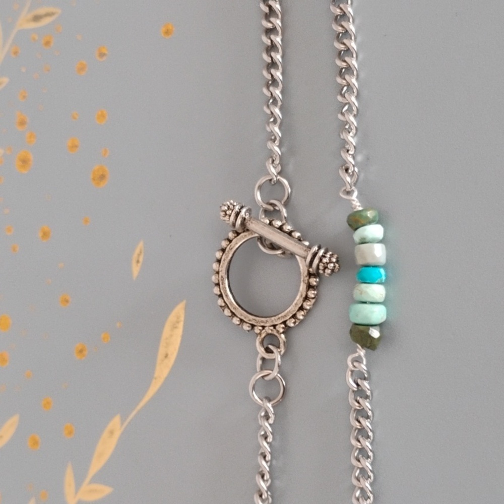 Kingman Turquoise Choker Necklace - Picture 8 of 9